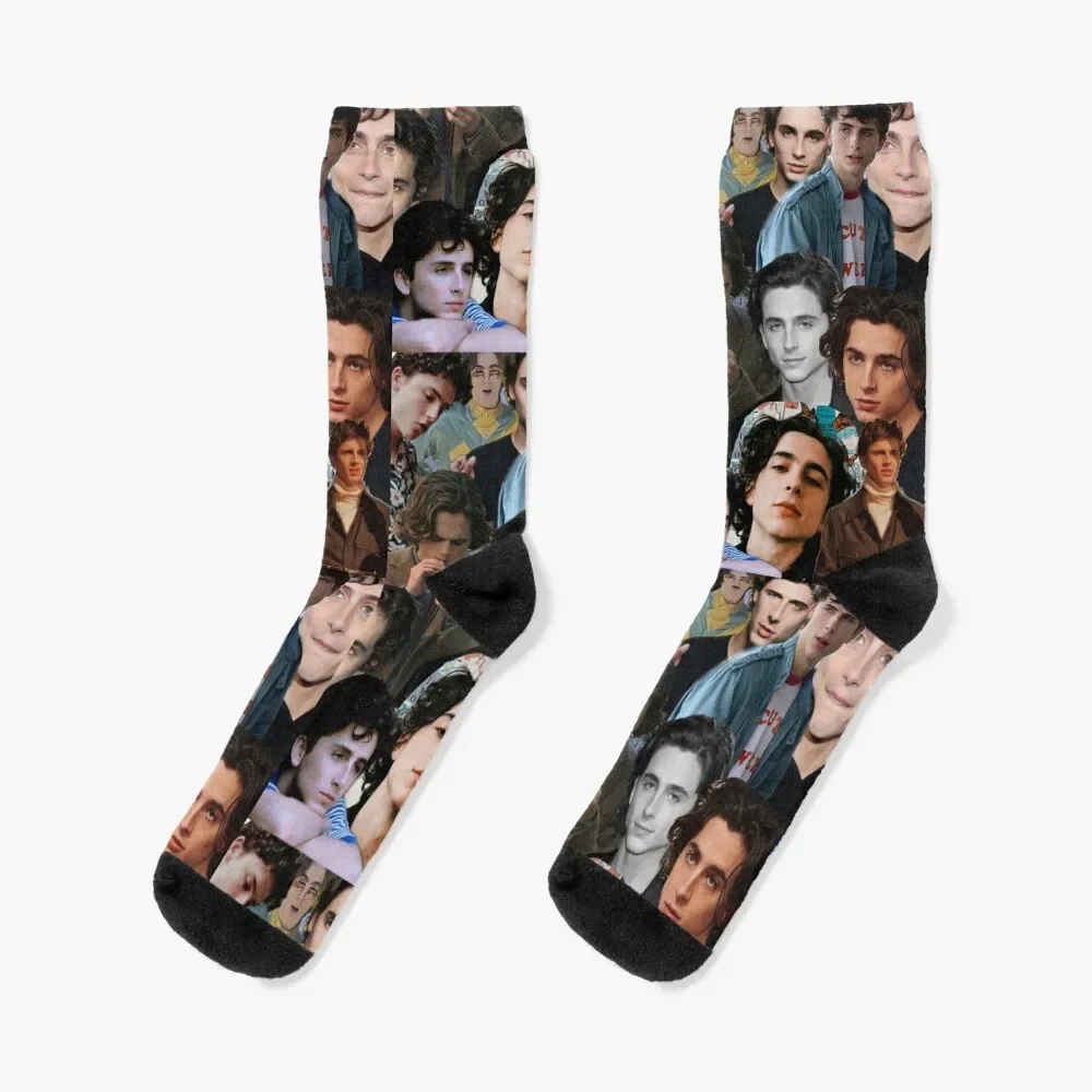 

Timothee Chalamet Collage Design Socks designer football Socks Man Women's