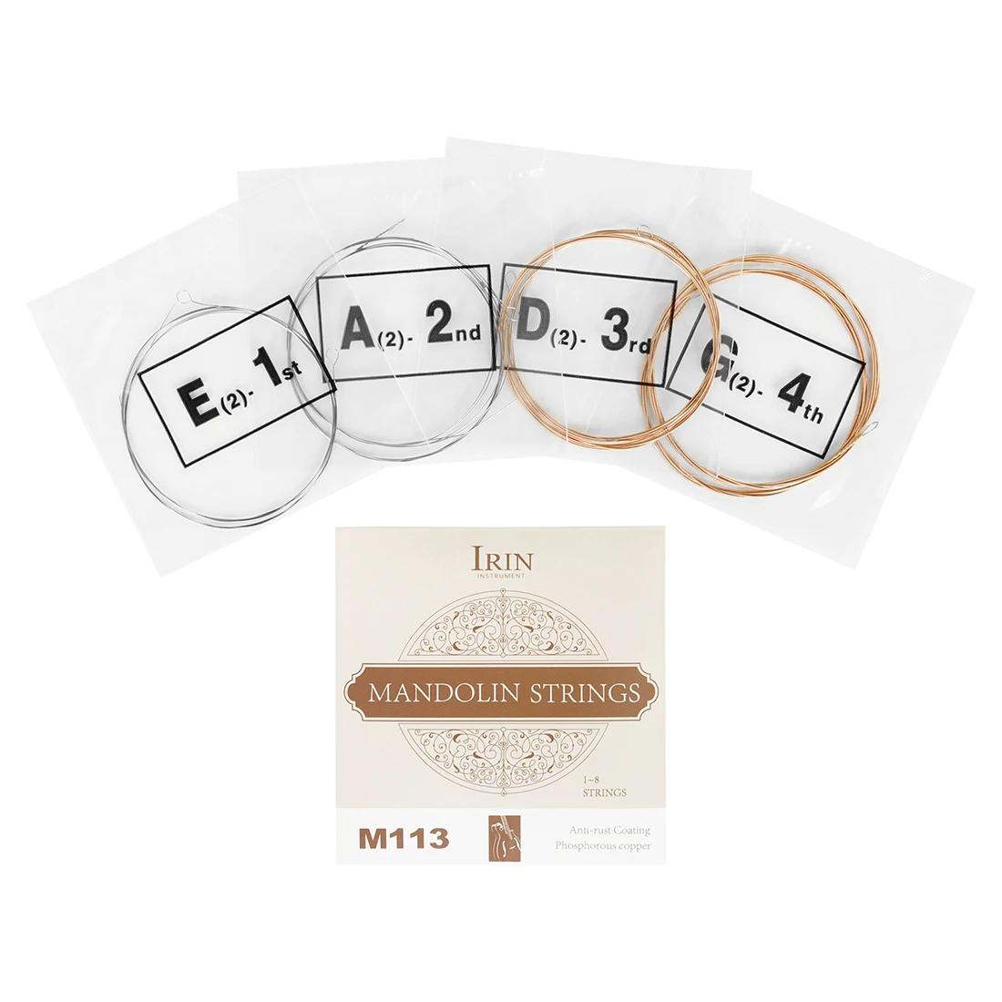 IRIN M113 Mandolin Strings Phosphor Copper Alloy Wound Mandolin Wire String G D A E Tone Accessories mandolin strings