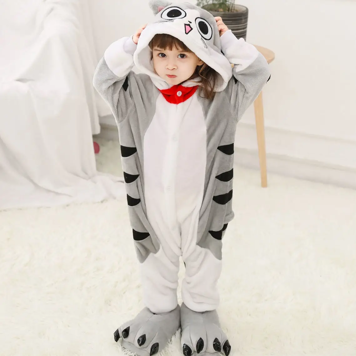 Kids Pajamas Kigurumi Cat Onesie Unicorn Sleepers Animal Cartoon Blanket Costume for Children Winter
