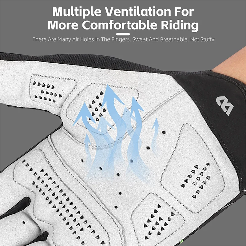 WEST BIKING Cycling Men's Gloves Full Finger Touch Screen Women MTB Road Gloves Shockproof Breathable Motor Gloves Riding Gear