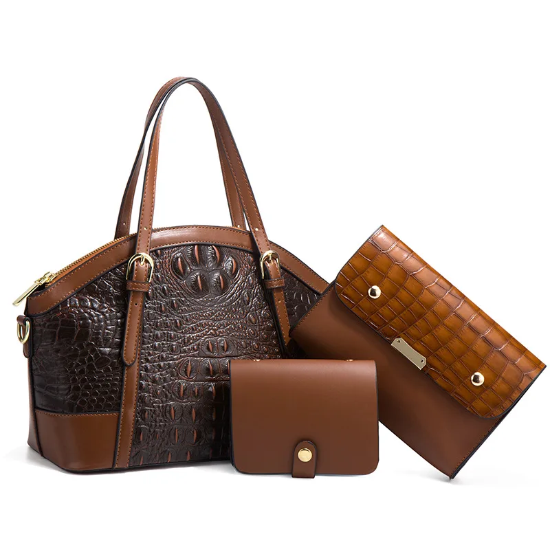 

Fashion Brand Designer Women's Handbags New Large Capacity Shoulder Bags High Quality Three Pieces Diagonal Bags Tote Bags Women