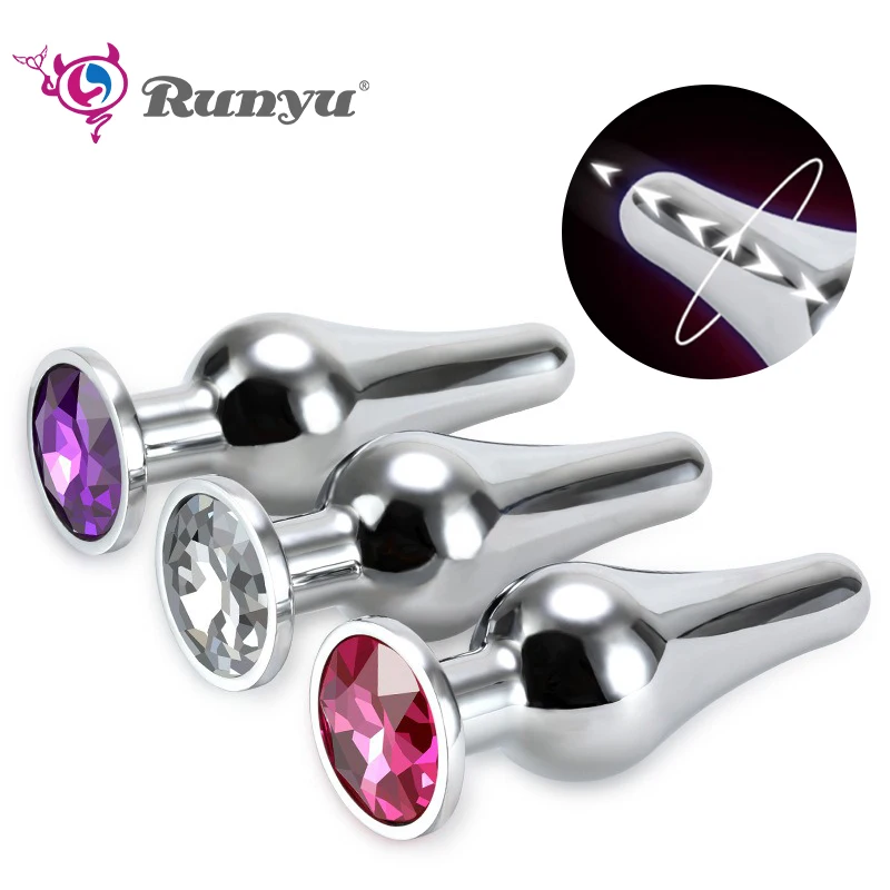 

Runyu Metal Wear Outside Men and Women's Stainless Steel Annal Plug Dilation Adult Couple Masturbator Alternative Anal Trainer