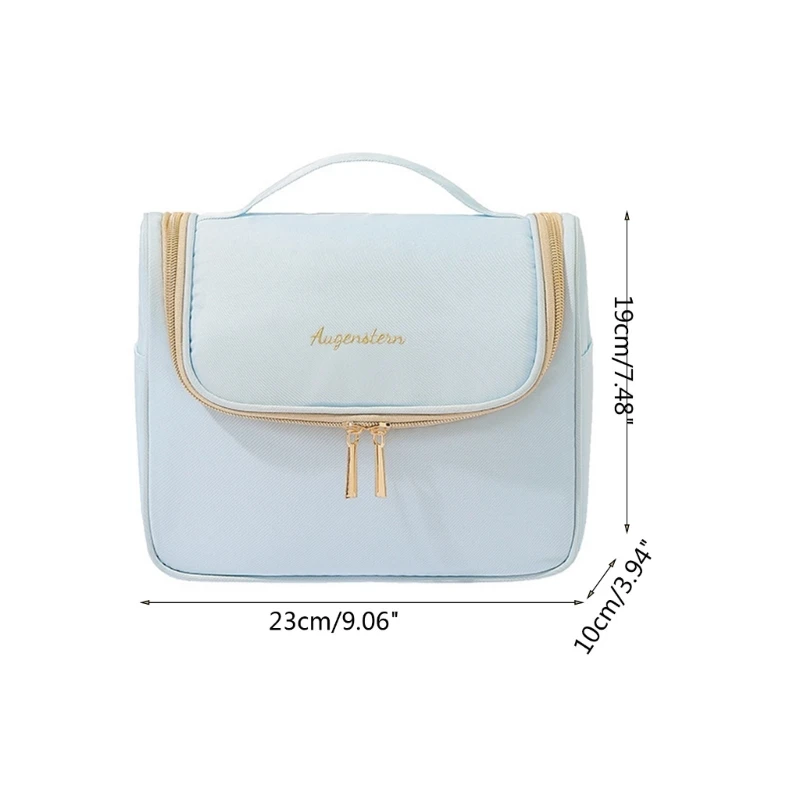 Portable Makeup Bag Waterproof Large Capacity Cosmetic Toiletry Bag with Hook Travel Case for Women Cosmetics