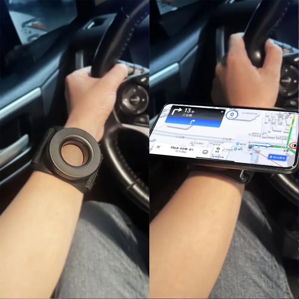 Magnetic Wrist Strap Phone Holder with Anti-Loss Rope for Easy Navigation and Sports Use