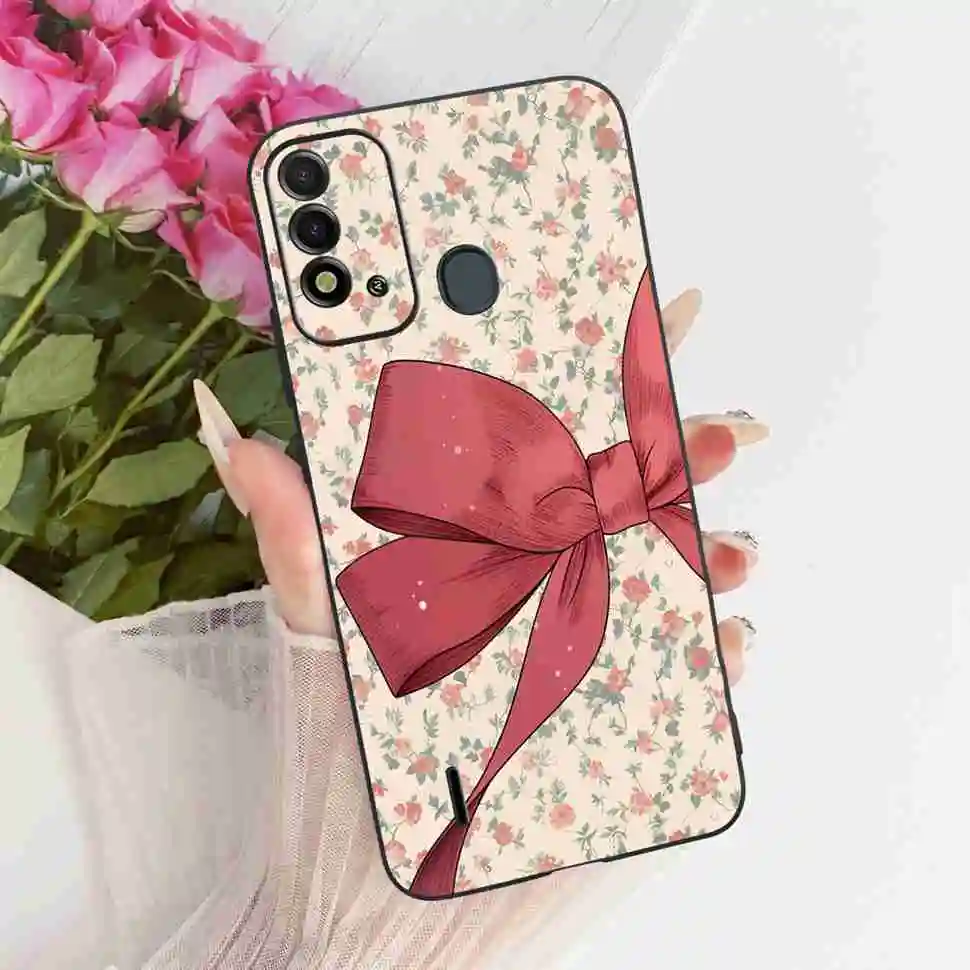 Colorful Cartoon Design Soft TPU Shockproof Black Phone Case Bumper Cover