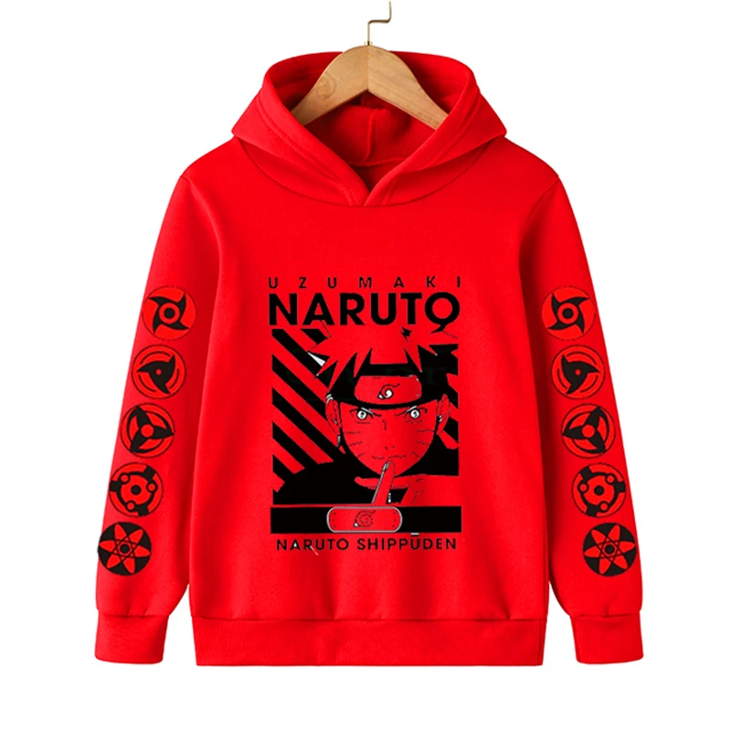 Nαruto Children's Clothing Cotton Baby Boys Sweatshirts for Autumn Kids Clothes Kakashi Boys Outerwear Costume 4 6 7 8-14Years hooded hoodie for kids