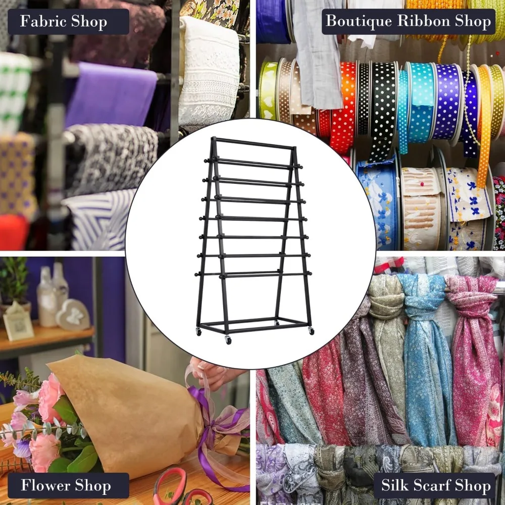 Ribbon Organizer,15 Tier Metal Vinyl Rolls Holder, Flower Store,Tie Scarf Rack Belt Towel Holder 4