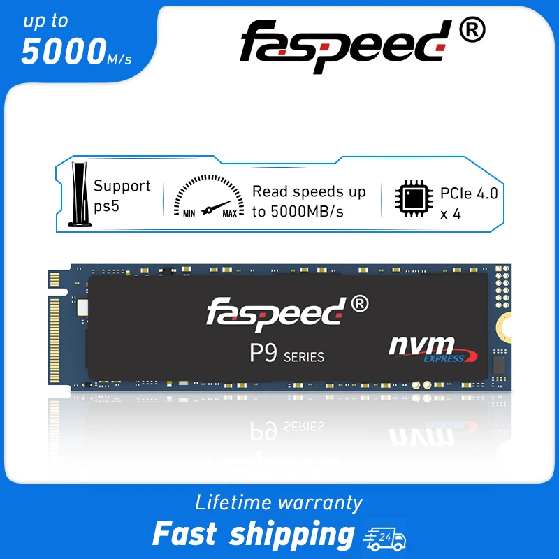 Faspeed Pcie 4.0 Nvme Ssd M.2 Nvme 512Gb 1Tb Ssd M2 2280 Pcie4.0 Ssd Nmve M2 Gen4 Disco Rigido Interno A Stato Solido Per Ps5