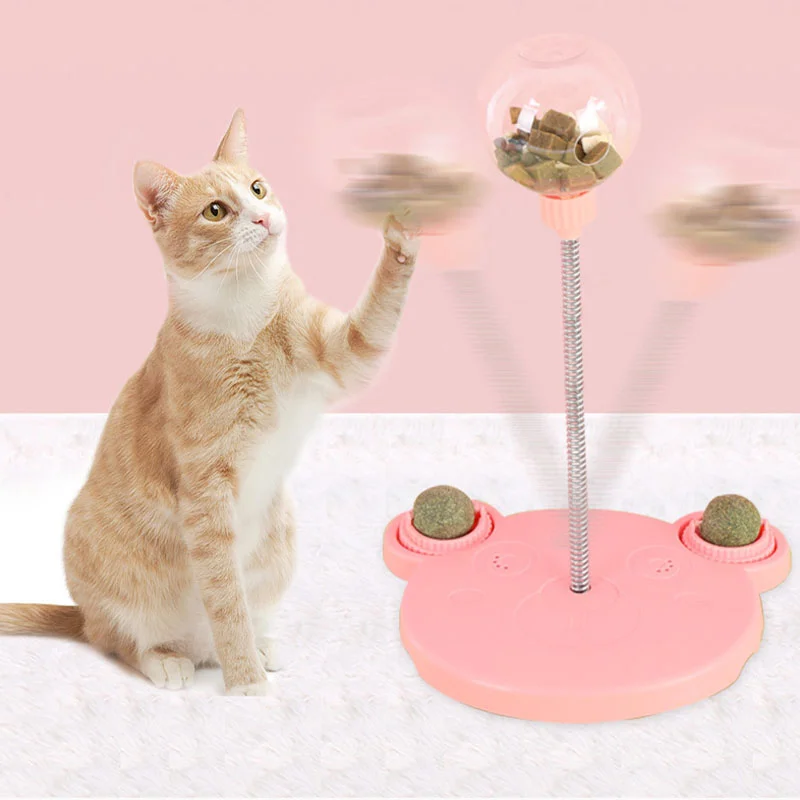 Cat Leaking Food Ball Interactive Dispenser Treat Leaking Toy Catnip