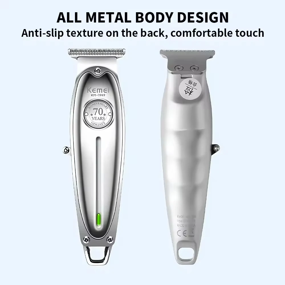Kemei KM-1949 Gold or Sliver All metal Electric Hair Clipper KM-2028 Rechargeable Men's Shaver Professional Cordless Trimmer 4