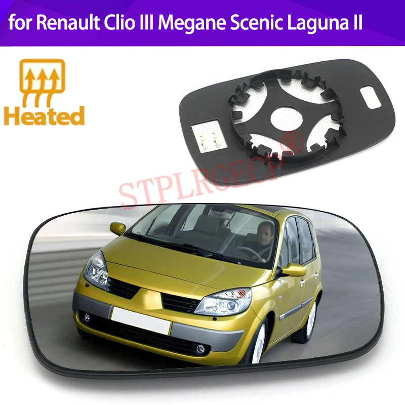 Beheizbares Außenspiegelglas für Beifahrer- und Fahrerseite, links oder rechts, für Renault Clio III, Megane, Scenic, Laguna II