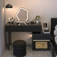 Coiffeuse avec miroir pour chambre à coucher, design moderne, style européen, mobilier de salon, mobilier d'hôtel, avec cloisons de séparation 5