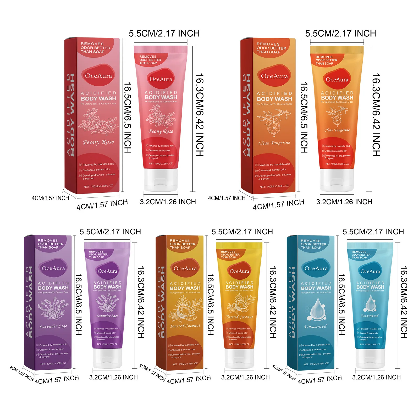 OceanAura Shower Gel Series Cleanses the Body and Skin, Leaving a Lasting Fragrance and Moisturizing, Smooth supple Skin