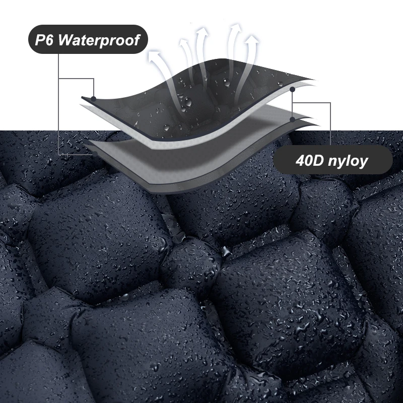 Outdoor Camping Sleeping Pad Folding Sleep Mat Beach Inflat Mattress with Pillows Ultralight Air Mat Travel Hiking inflatable mattress