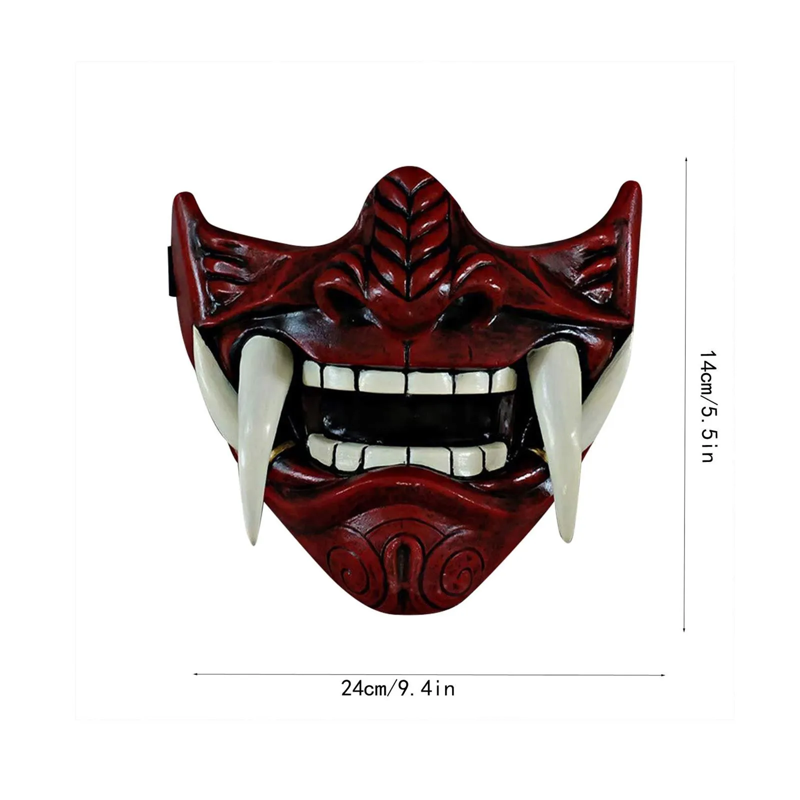 Japanese Samurai Oni Demon Mask Cosplay Horror Prajna Hannya Evil Killer  Thicken Plastic Masks Halloween Party Costume Props - AliExpress, image size:1600x1600
