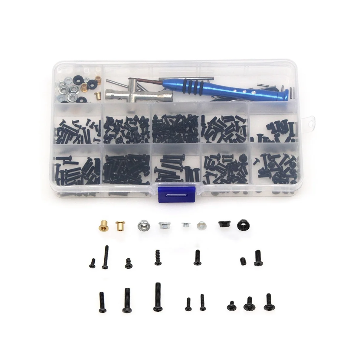 M2 M2.5 M3 Screw Fastener Kit Tool Box for WLtoys 144001 144010 124007 124016 124017 124018 124019 RC Car Spare Parts 2