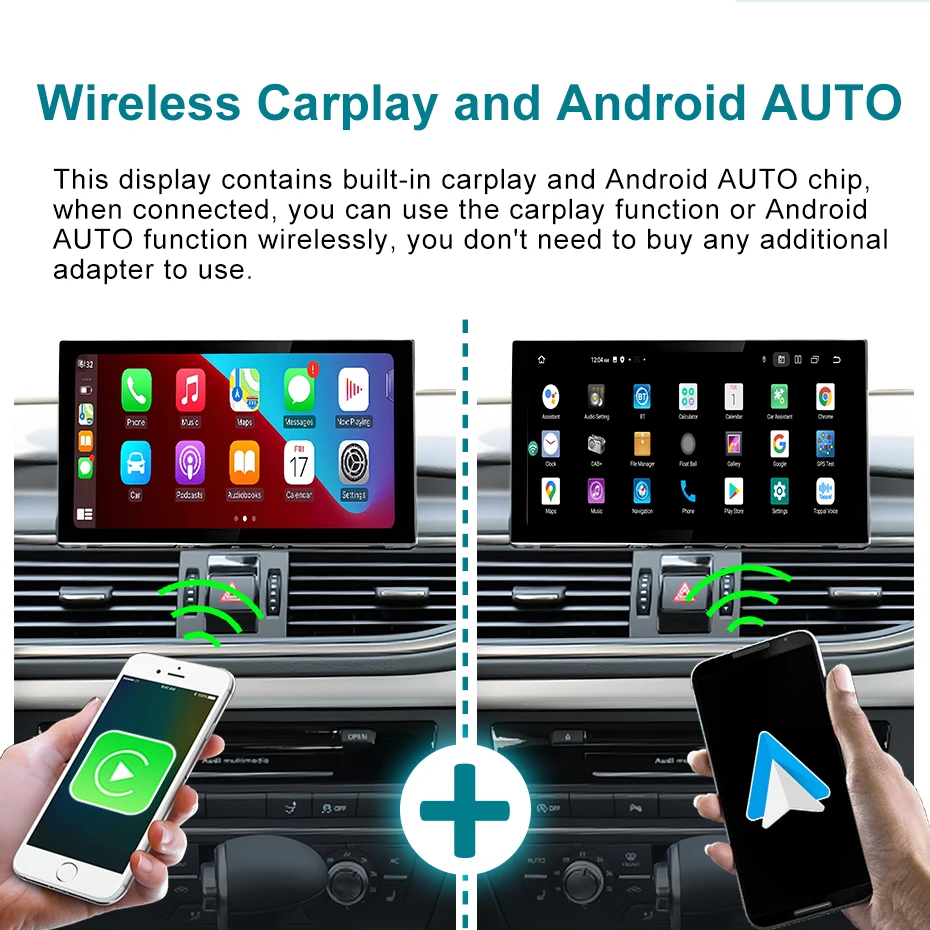 Radio de coche inalámbrico Carplay Android 15 Auto con pantalla de 9 pulgadas para Audi A6 C7 A7 2012-2018, autorradio con 12G 256G, reproductor multimedia y GPS. 7