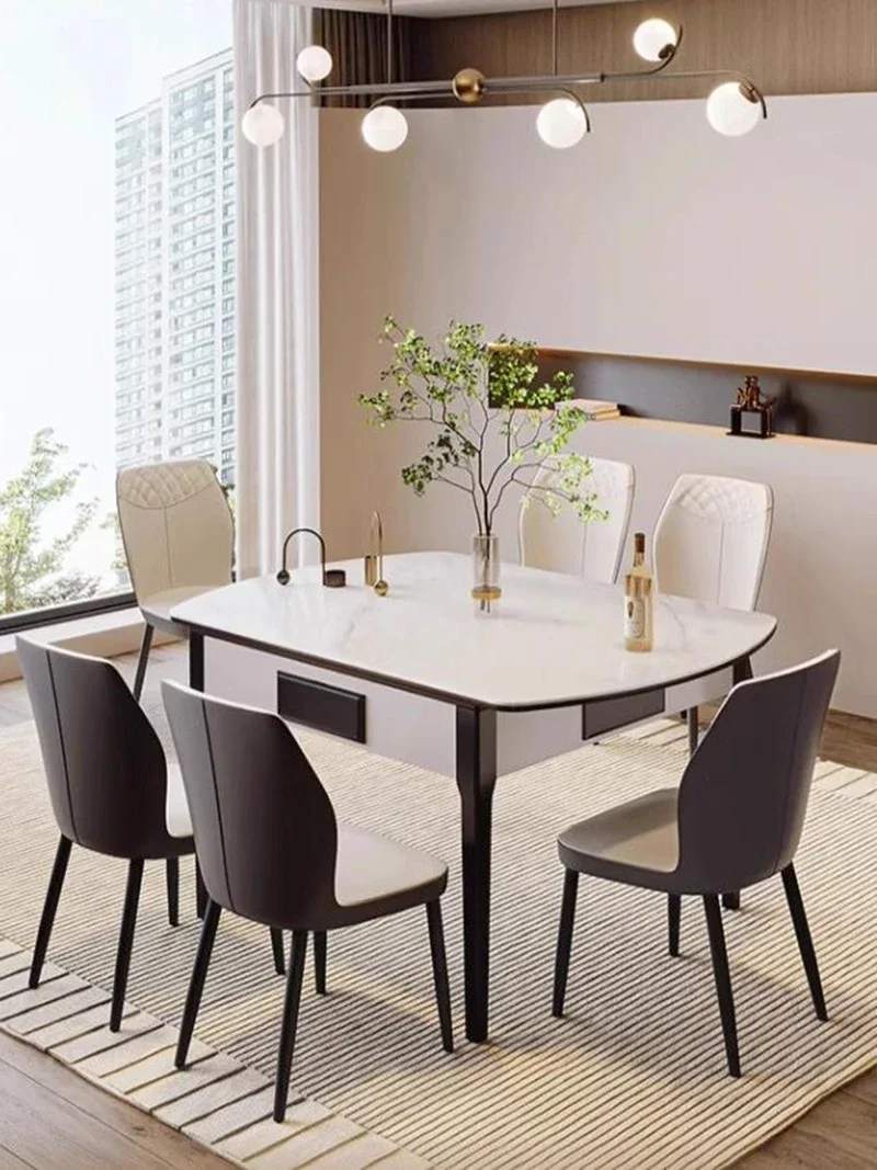 

Роскошный каменный обеденный стол с автоматическим перемешиванием, тихий маджонг стол для столовой, расслабляющий стол, домашняя мебель LVMC