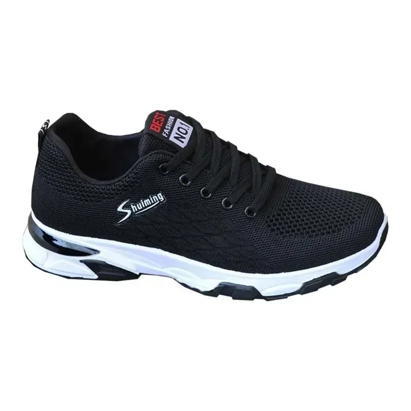 Man Casual Shoes Mens Sports Athletic Shoes Solid Black Trainers Size 39-44 Men Sneakers Lightweight Running Shoes 4