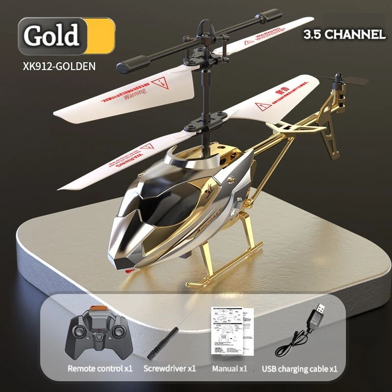RC Helicopter 2.4GHZ 3.5 Channel Air Pressure Constant Height Light Remote Control Simulated Helicopter Toys Gift for Children 2