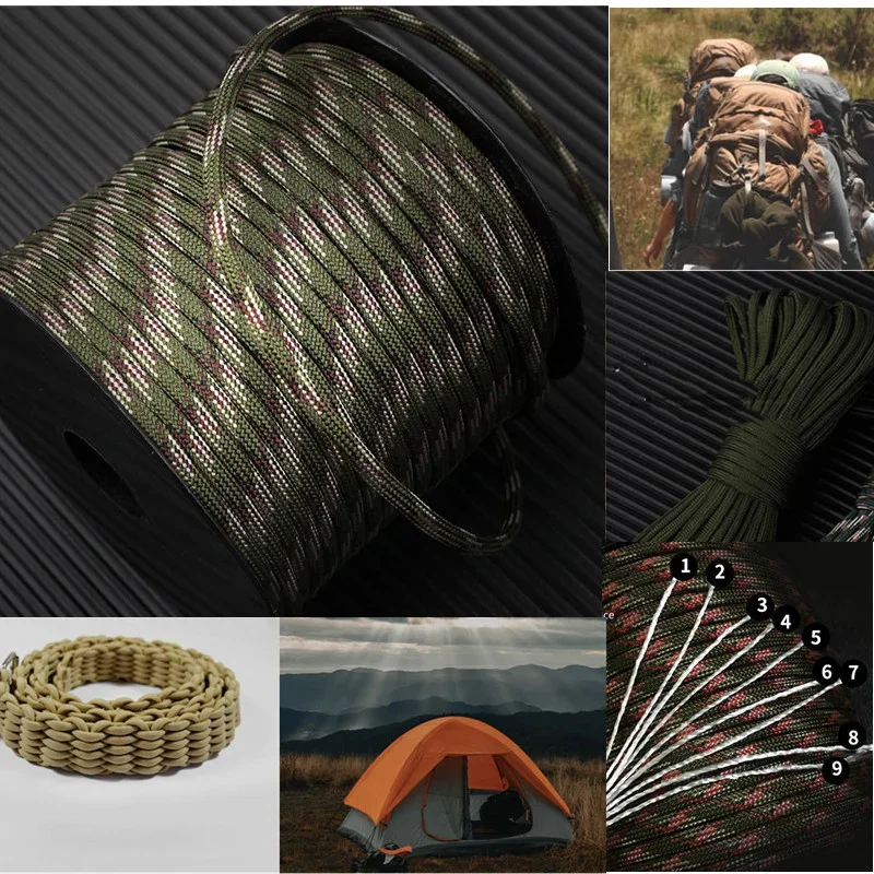 50M 9-Strand Tactical Paracord Rope 3