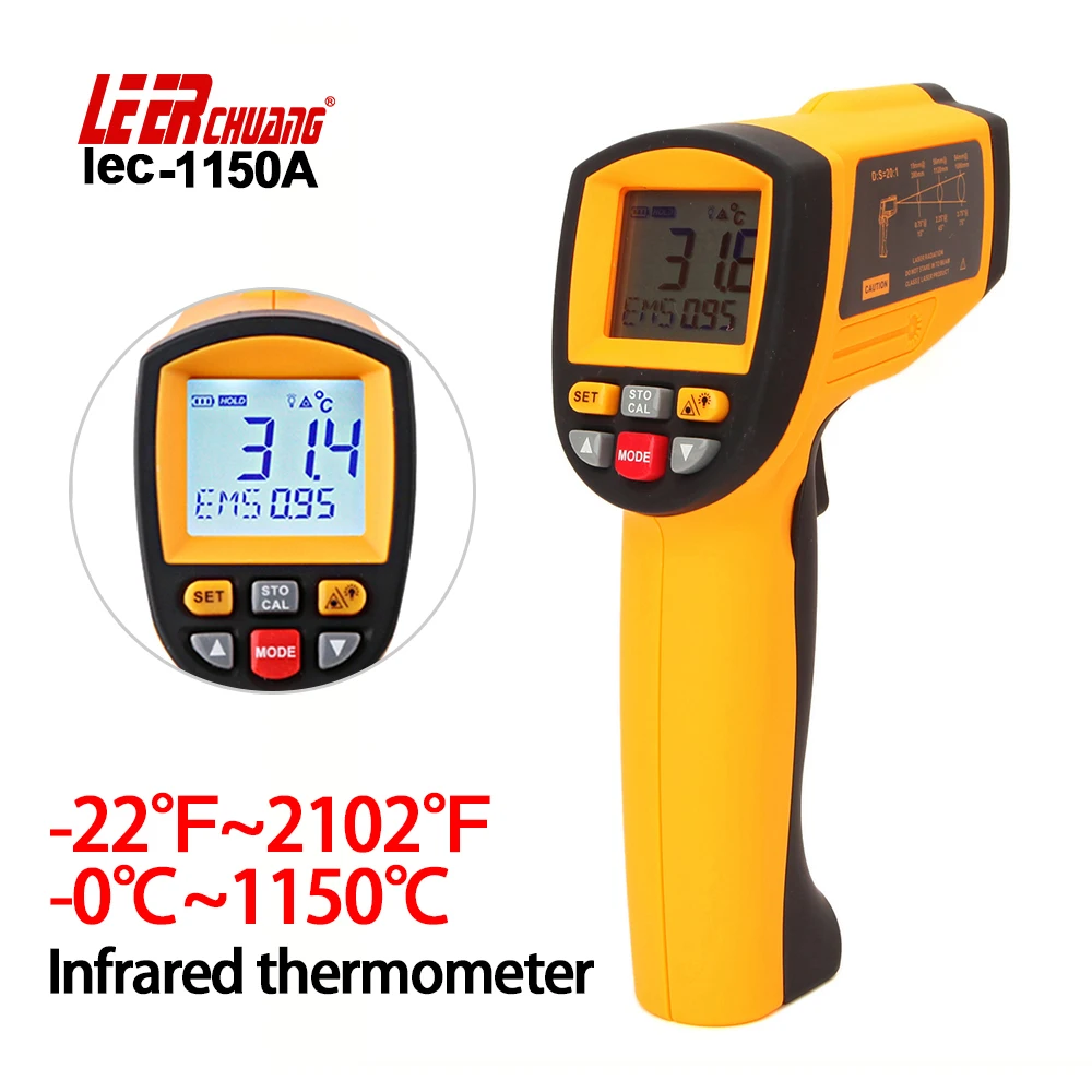 Thermometre Infrarouge, Pistolet De Temperature Laser Numerique