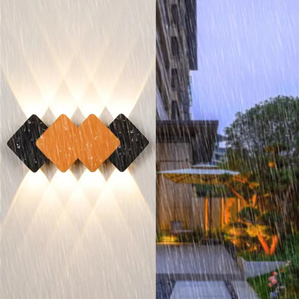 Indoor & OutdoorLED Waterproof Double-headed Wall Lamp Modern Modeling Lamp External Wall Pillar Courtyard Terrace Bedroom lamp