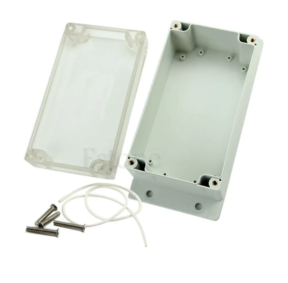 Durable Grey Waterproof ABS Plastic Electronics Project Box with Mounting Features