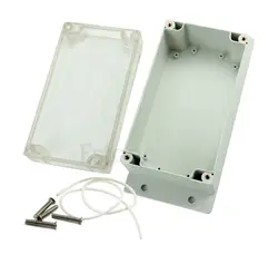 Durable Grey Waterproof ABS Plastic Electronics Project Box with Mounting Features (158 - 90 - 65MM)