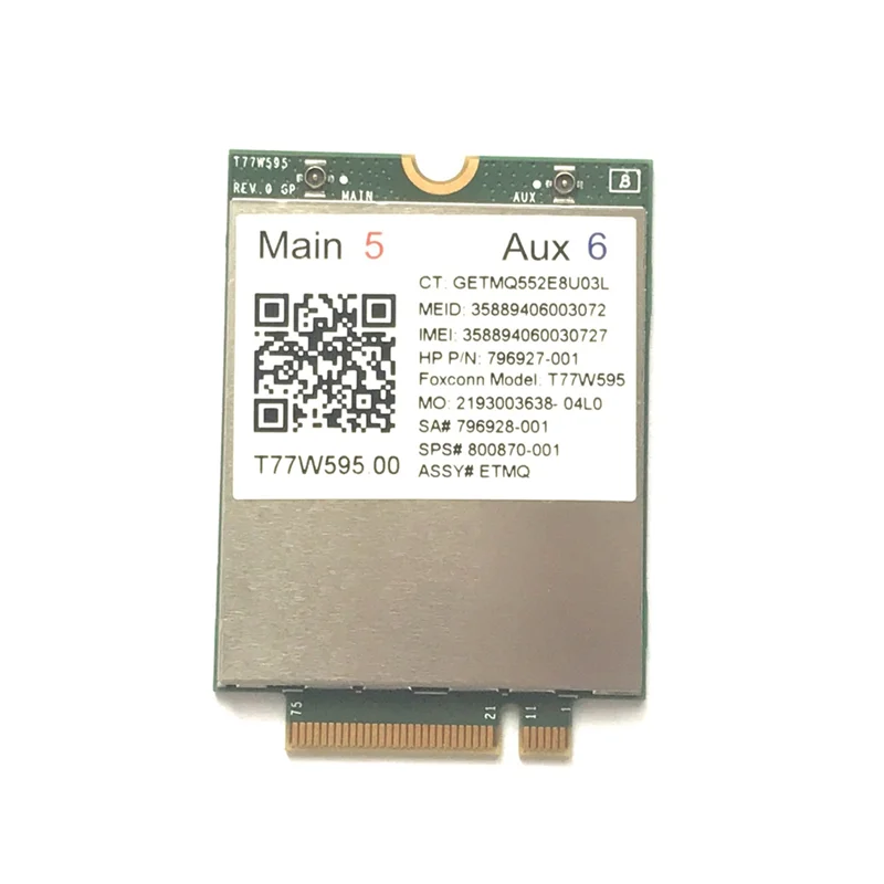 Lt4120 X5 Lte T77W595 796928-001 Modem 4G Wwan M.2 150Mbps Per Hp Probook/Elitebook 820 840 850 745 G3 640 650 645 G2