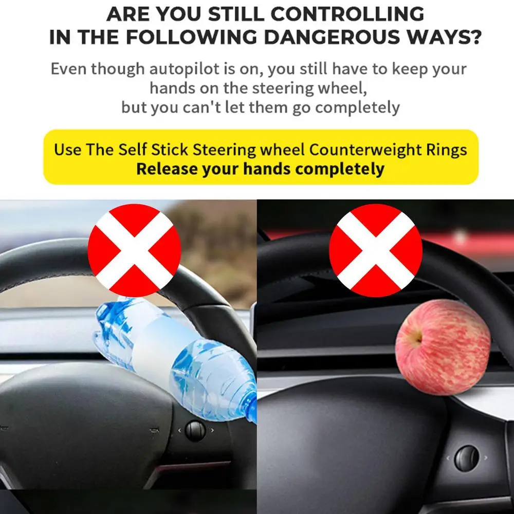 For Tesla Modle 3/Y/S/X Adjustable Shape Autopilot Weight Car Steering