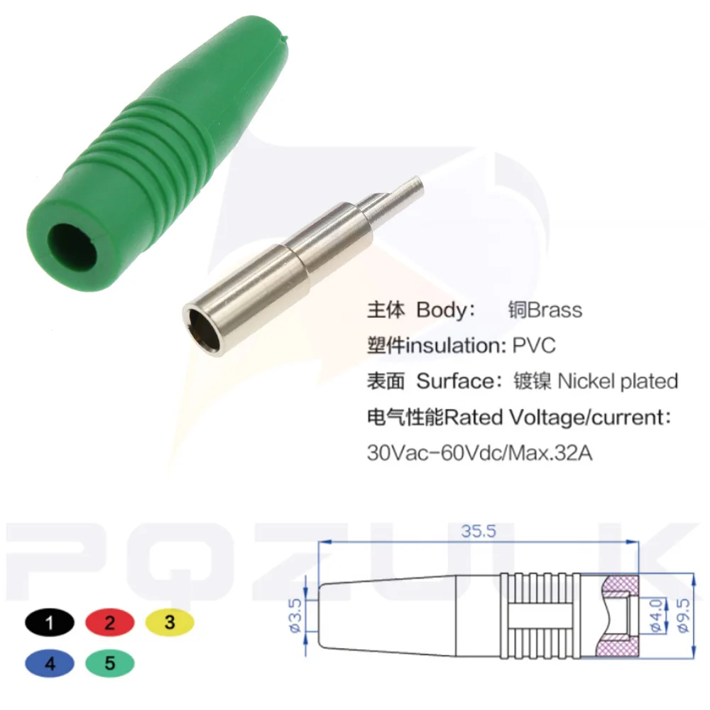 10PCS 4MM 바나나 소켓 암 어댑터 확장 절연 바나나 플러그 커플러 커넥터