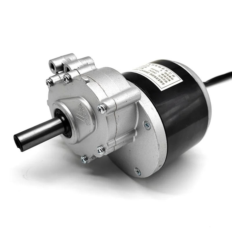 350 W 24 V/48 V 75 U/min/120 U/min Bürstenmotor MY1016Z mit elektromagnetischer Bremse, längerer Welle, Rollstuhl-Gleichstromgetriebe-Bürstenmotor – Detail 1