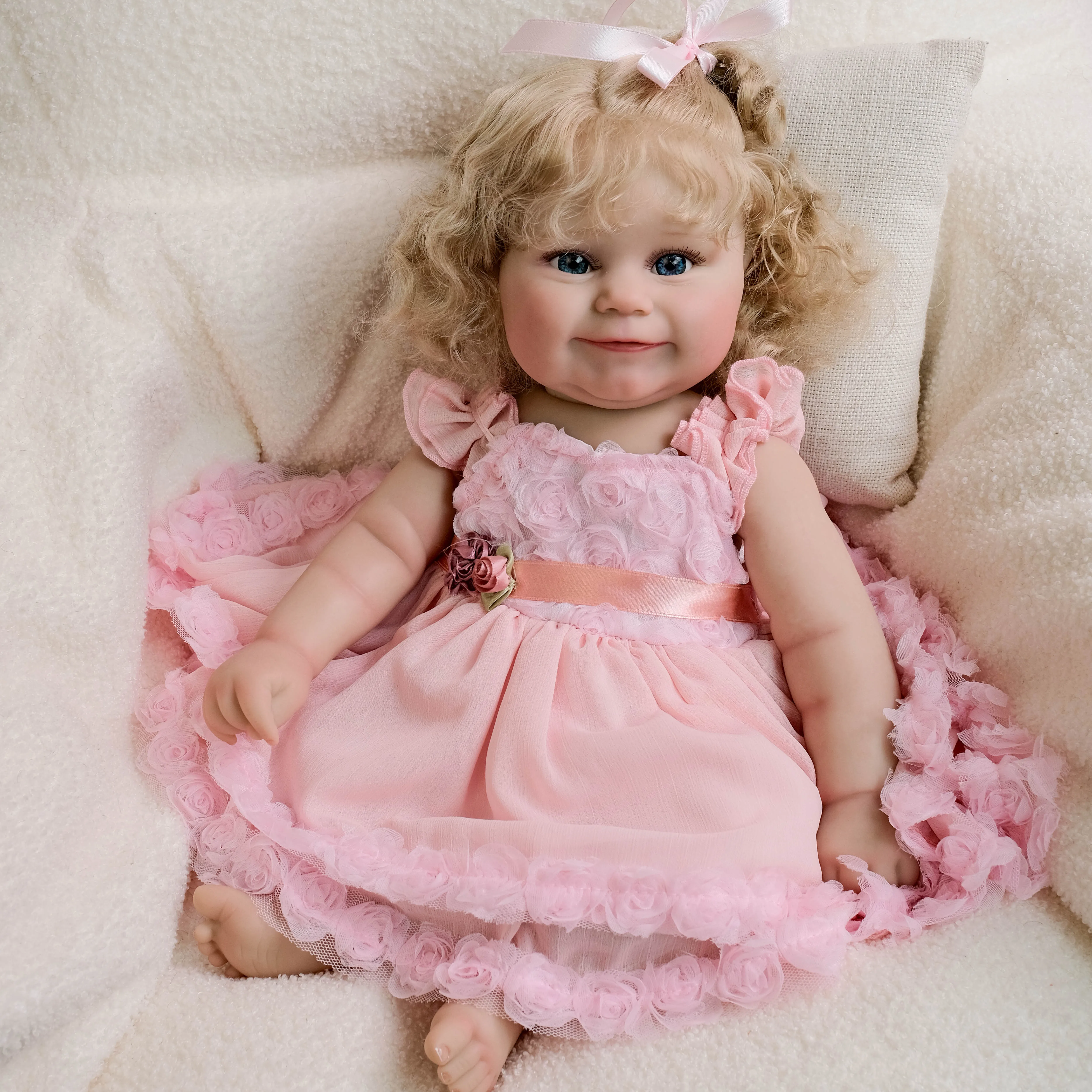 60cm Lifelike Blonde Hair Smile Reborn Toddler-Maddie main image 0