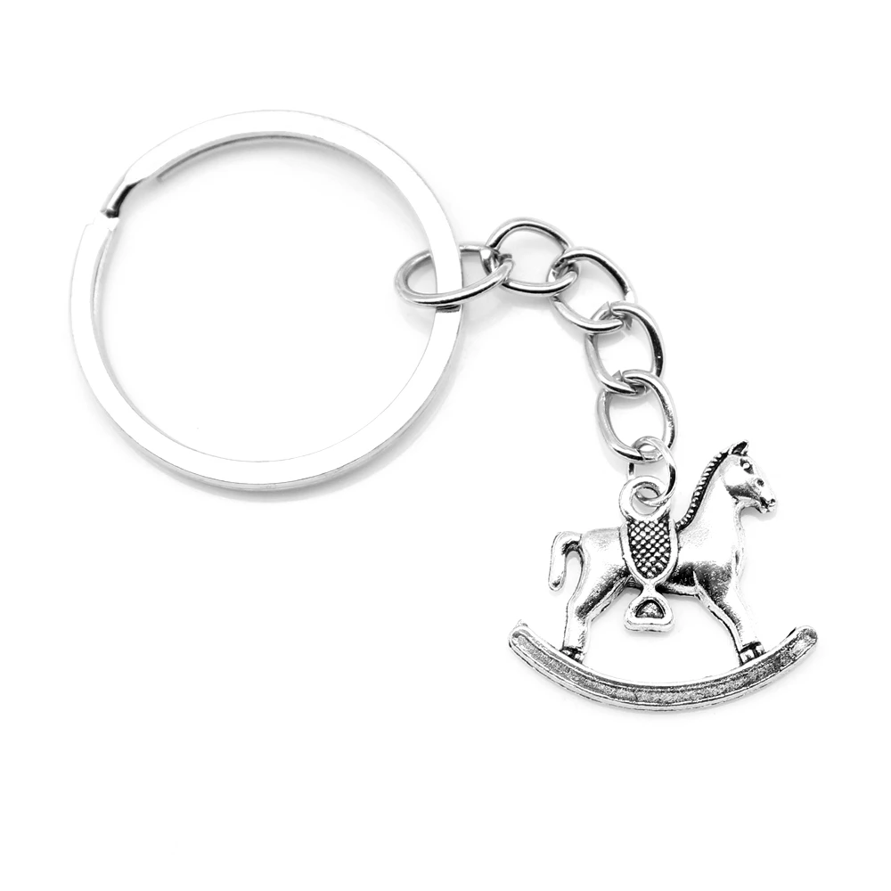 

1 Piece Wooden Horse Keyring Men Jewelry Diy 19x22mm