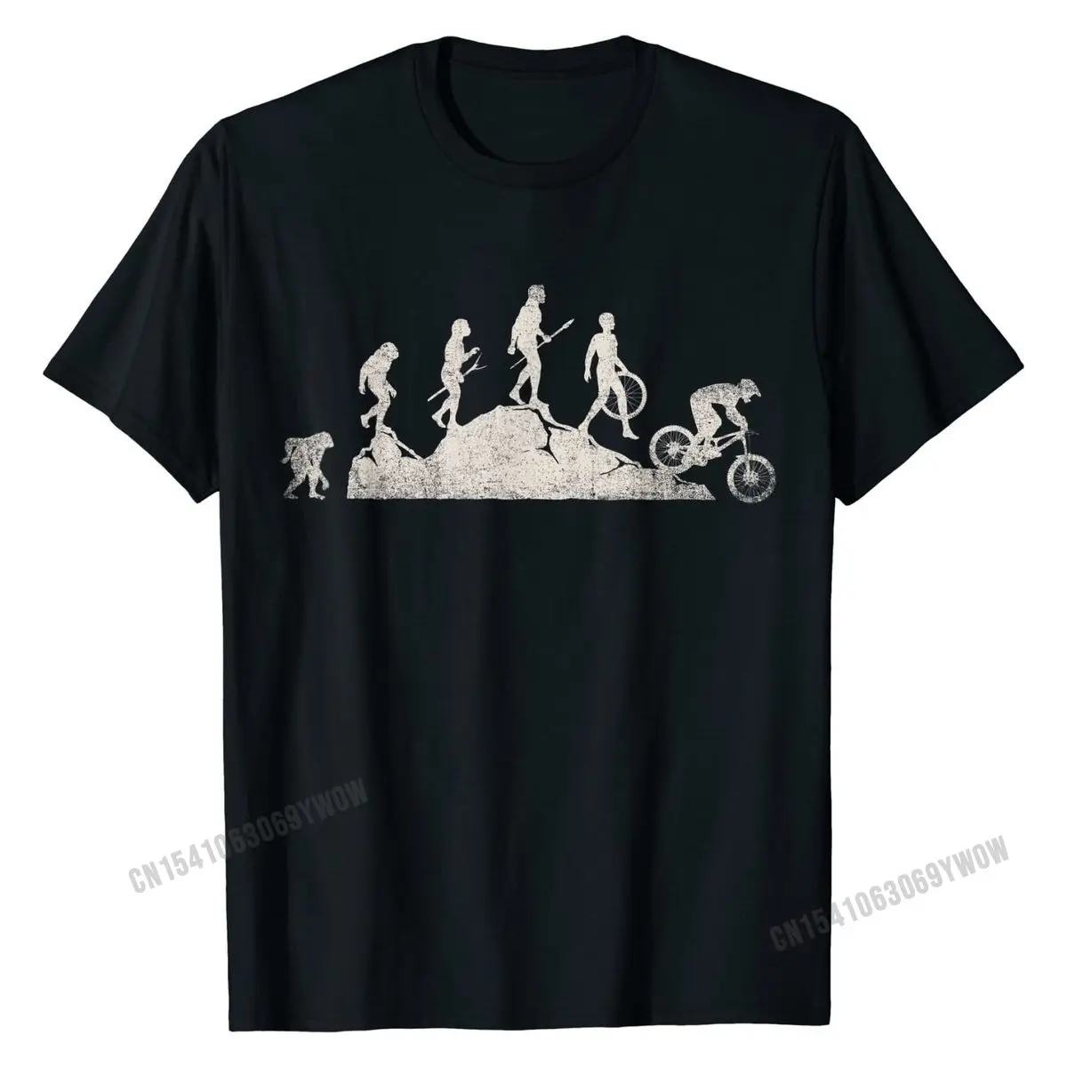 

Mountain Biking Evolution Vintage Bicycle Sport Bike Rider T-Shirt Normal Tees for Men Popular Cotton Tshirts Summer