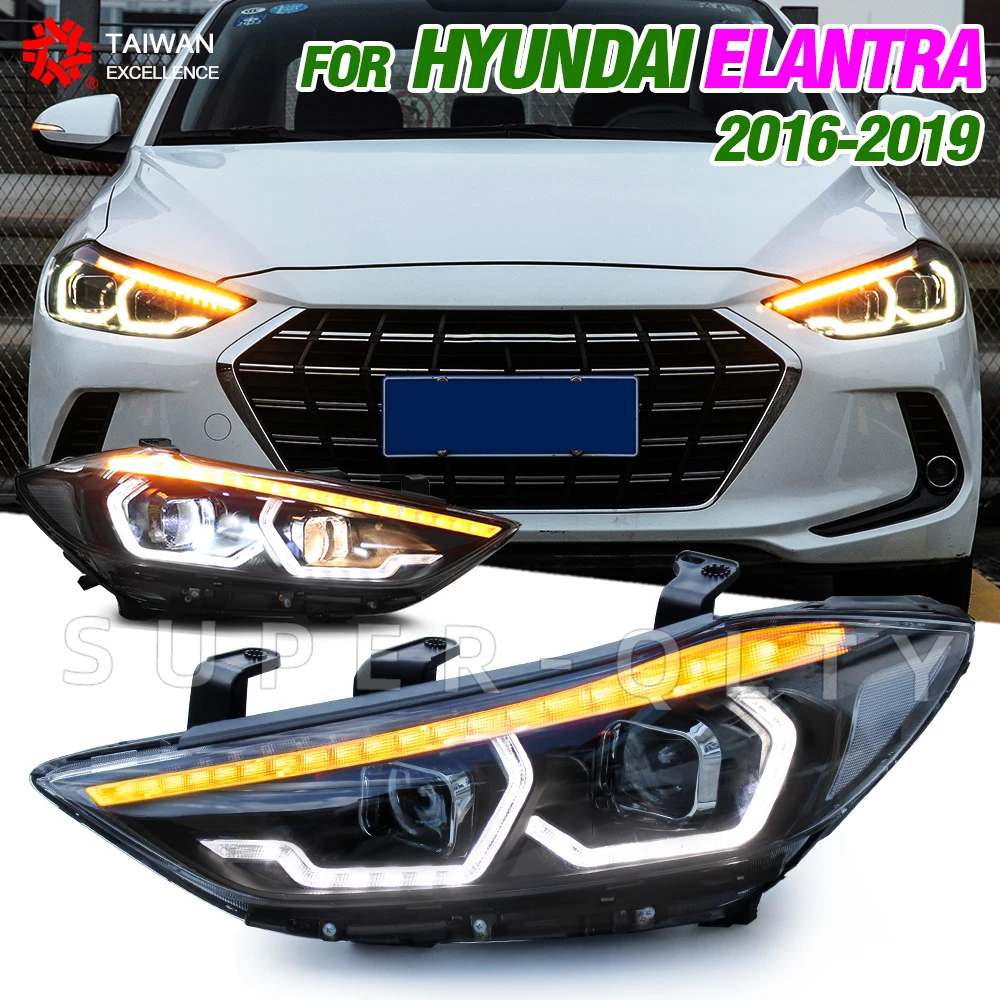 CarStylingForHyundaiElantra2016201720182019HeadlightsLED