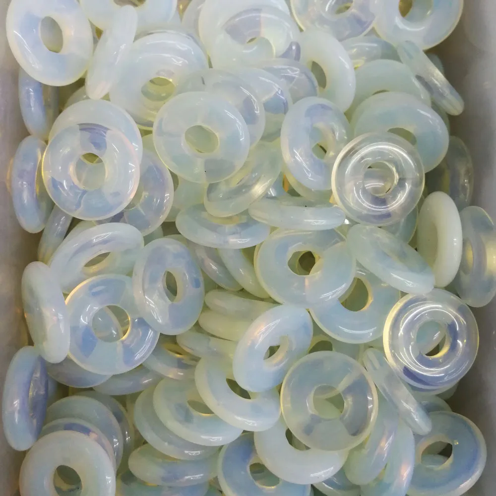 Fashion Nostalgic 18mm Peace Buckle Charms Reiki Healing Rose Pink Quartz Opal Lapis Stone Chakra Pendants for Jewelry Making