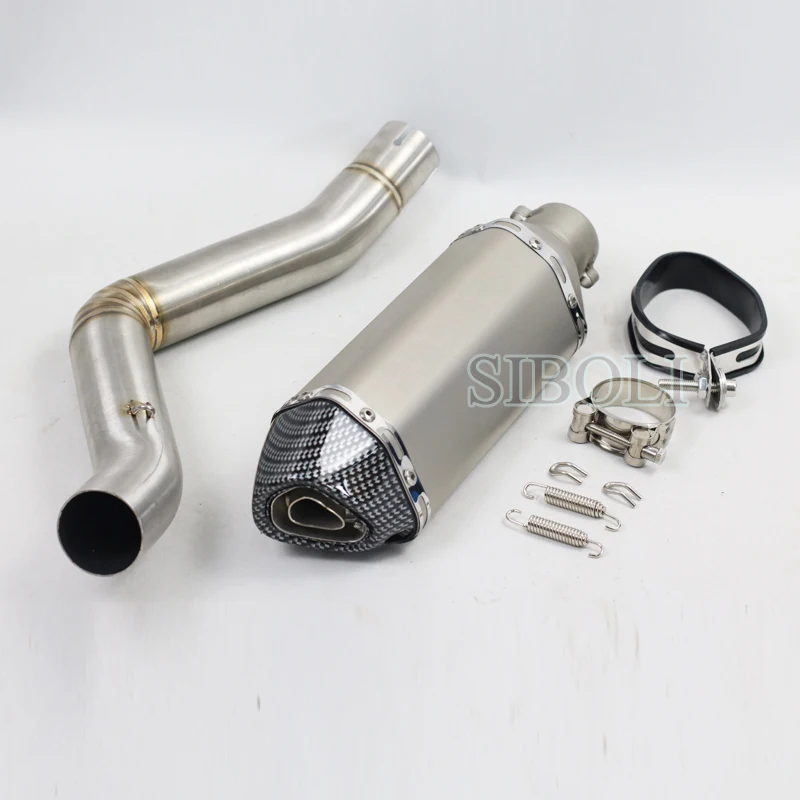 Motorcycle Full System Exhaust Pipe For Benelli Trk502 Sliding Modified Middle Pipe With Muffler Db Killer