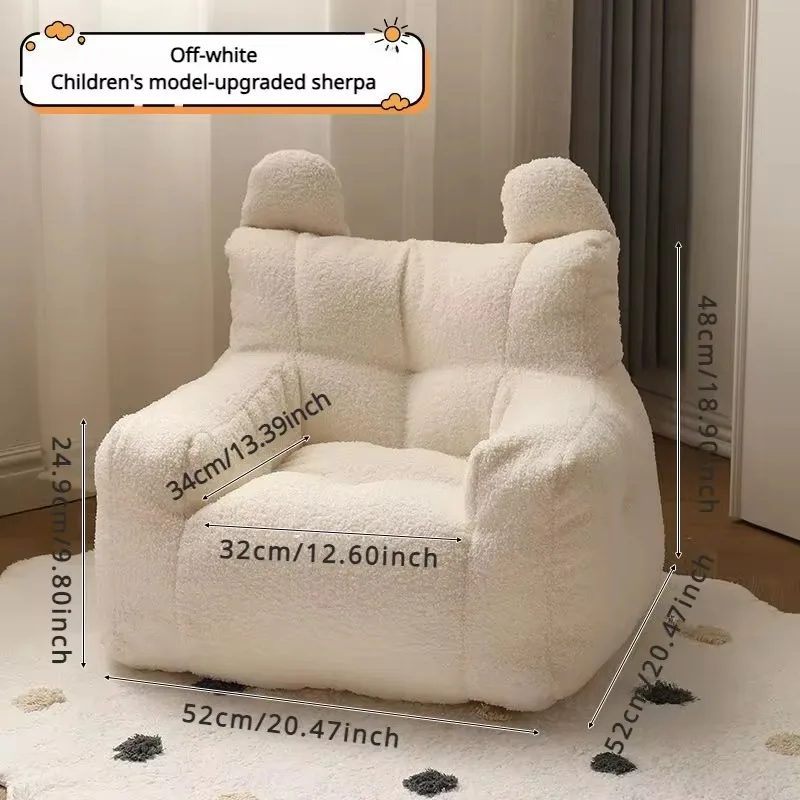 Baby Sofa Seat Cover Cute Baby Sofa Toddler Couch with Pocket Sherpa Super Soft Armchair for Bedroom Playroom Halloween Xmas Gifts for Boys Girls