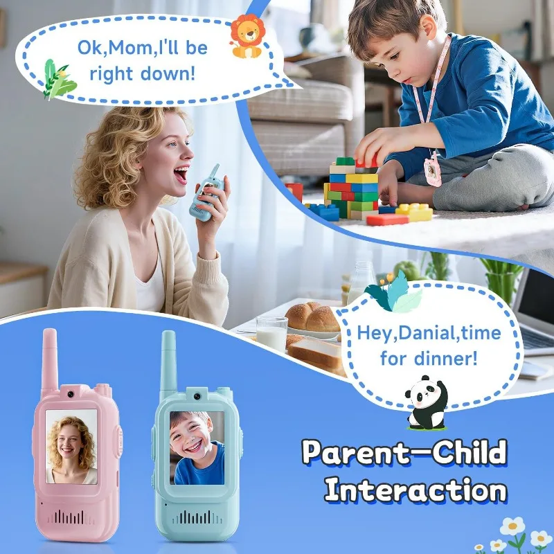 Rechargeable Video Walkie Talkies for Kids - Fun Toddler Toys for Indoor & Outdoor Adventures