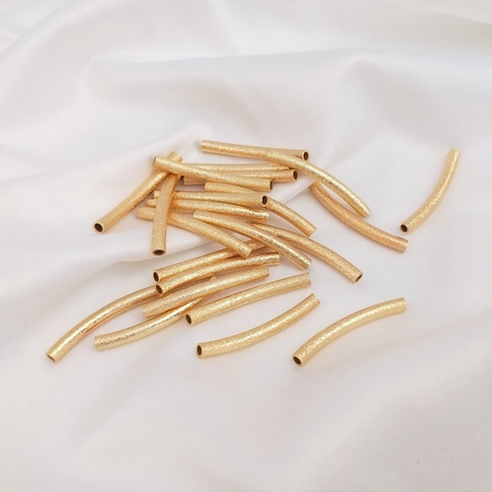Curved Tube Beads Jewelry Making Connector Tube Diy Jewelry Copper