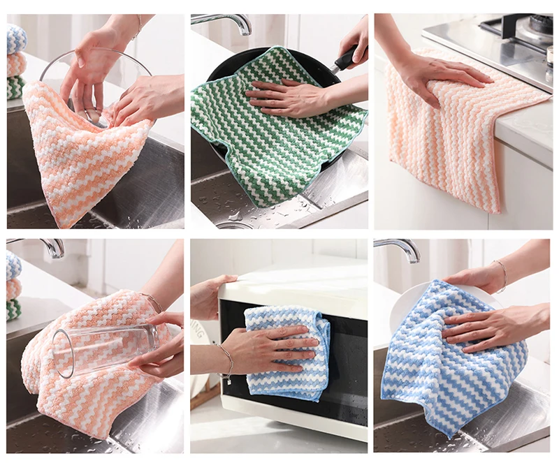 Kitchen Coral Fleece CleaningDry Cleaning Rags