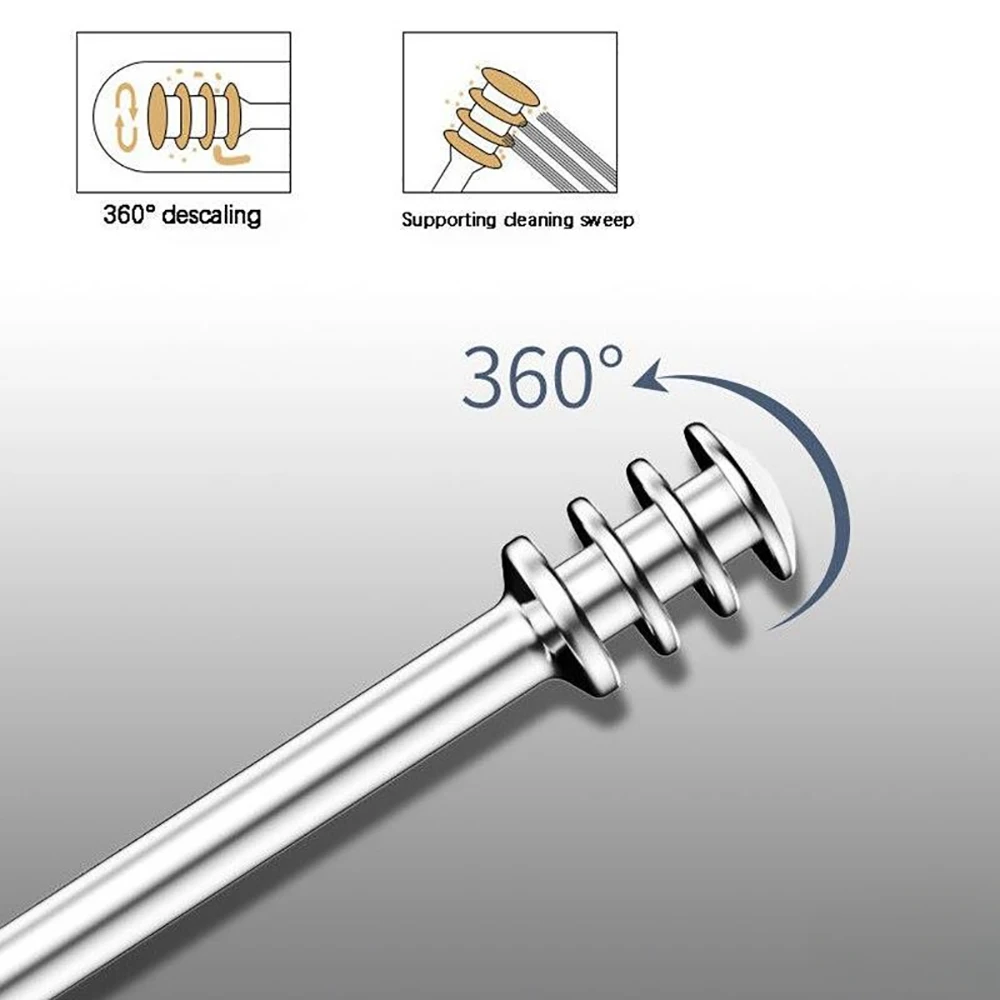 Ear Cleaner 6Pcs/Set Earpick Ear Wax Remover Ear Spoon Curette Ear Cleaning Spiral Earpick Easy Earwax Removal Ear Care Gadget - 5