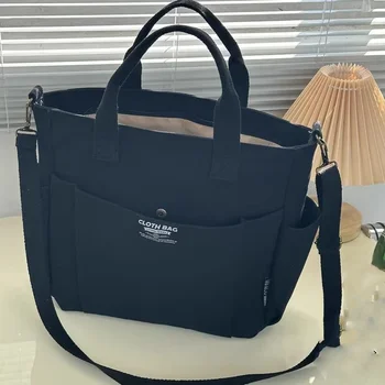 الحد الأدنى الحضرية طالبة سعة كبيرة التنقل قماش أفقي كتف واحد قطري الصليب حقيبة محمولة 5