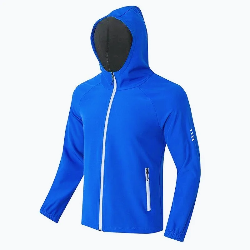 러닝 재킷, 남성용 및 여성용 야외 사이클링 스포츠 방풍 재킷, 속건성 재킷, 후드가 달린 긴팔 가디건, mo