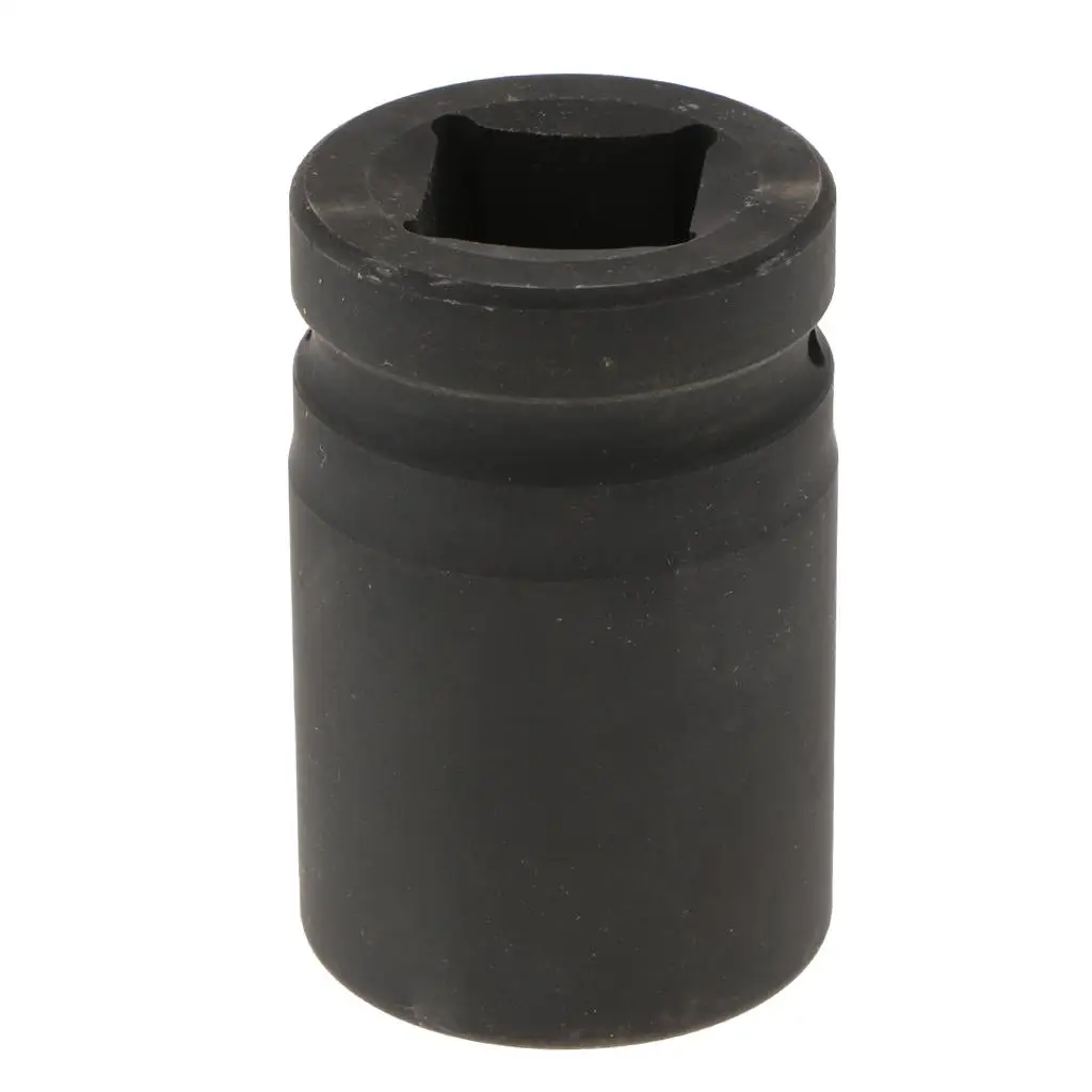 Heavy Duty 35mm Metric Impact Socket with 1 inch Drive, 6-Point, Black