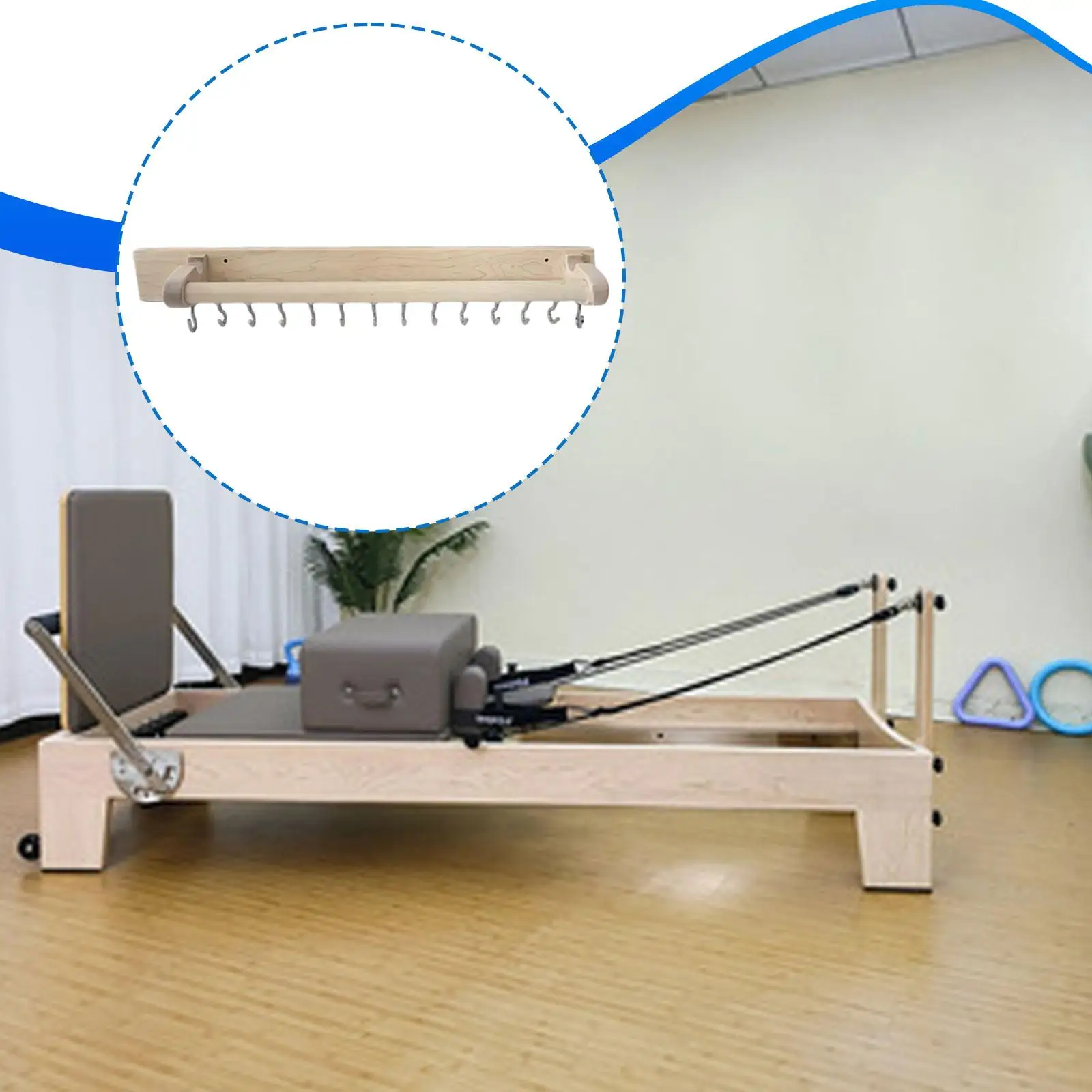 필라테스 스프링 키퍼 랙 장비 운동기구 하드웨어 메이플 우드 필라테스 베드 부품 액세서리 수리 보관 랙 정리대