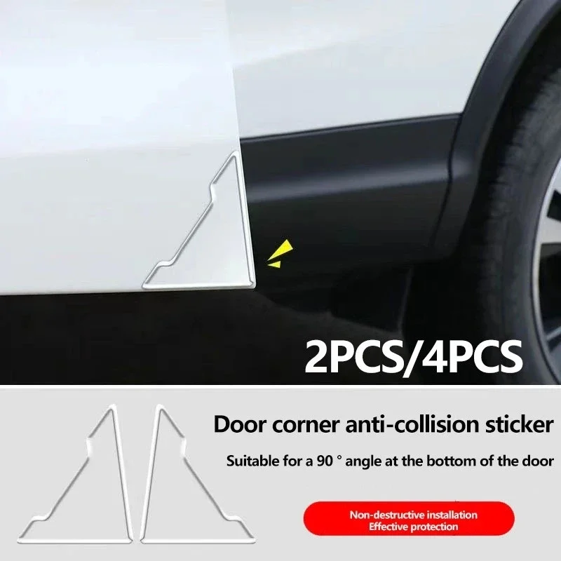 2/4PCS transparent door corner anti-collision sticker car door protection scratch and scratch resistant universal strip car stickers car door stickers car door protector car door anti collision strip