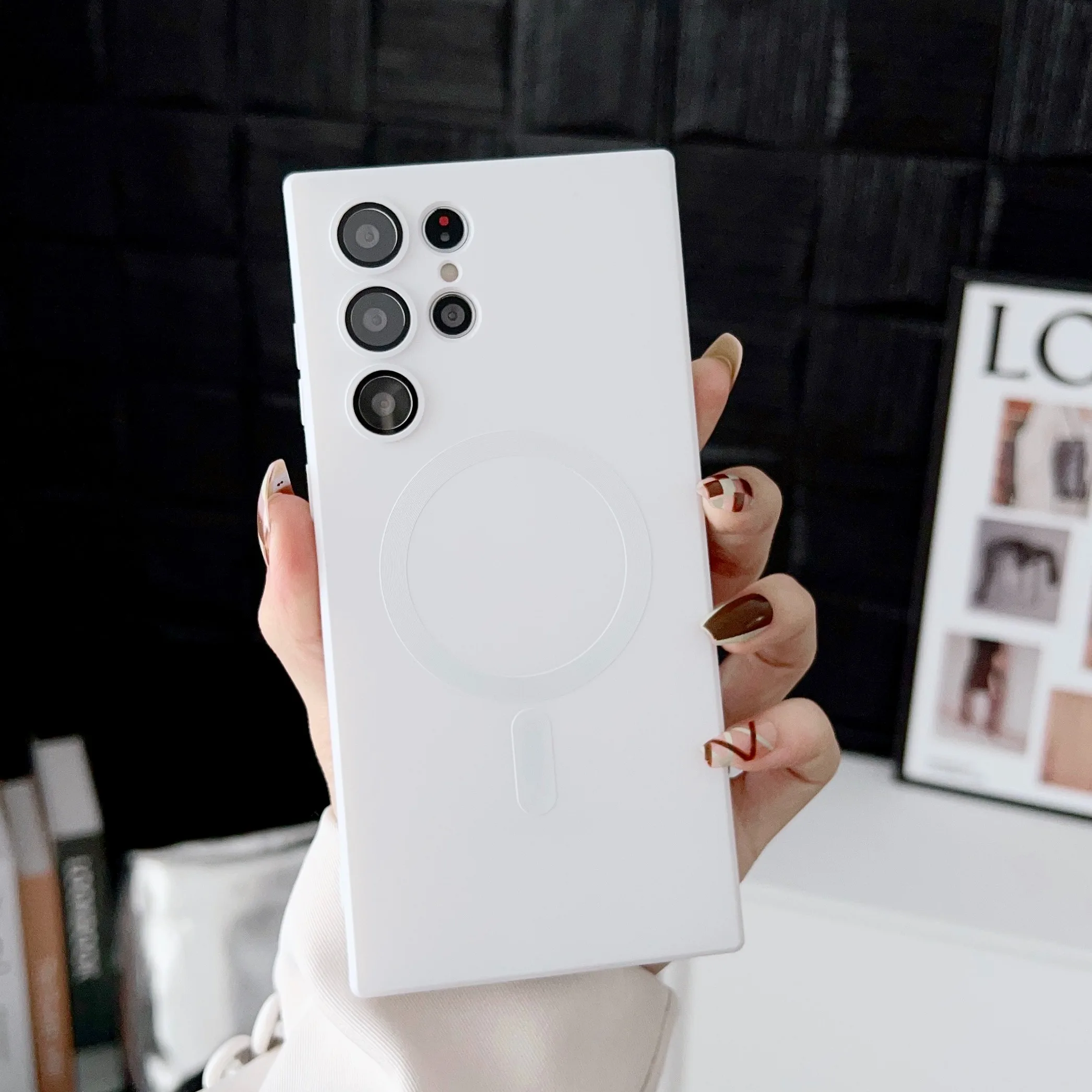 Luxury Magnetic Wireless Charging Shockproof Phone Case with Soft Cover